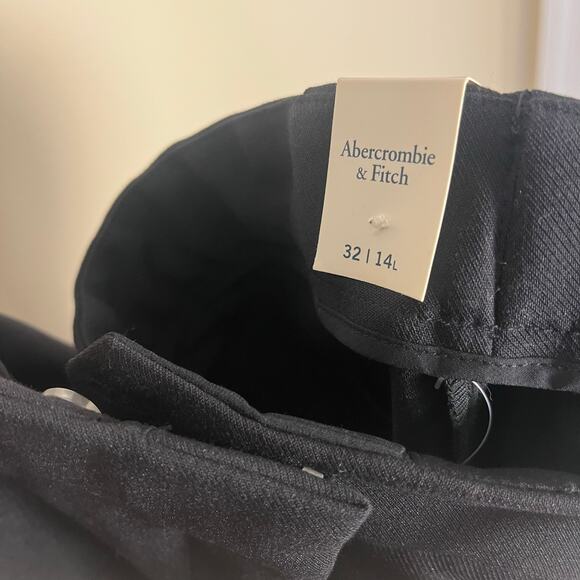 NWT Abercrombie & Fitch Sloane Tailored Black Pants Size 14 Long - Picture 4 of 10